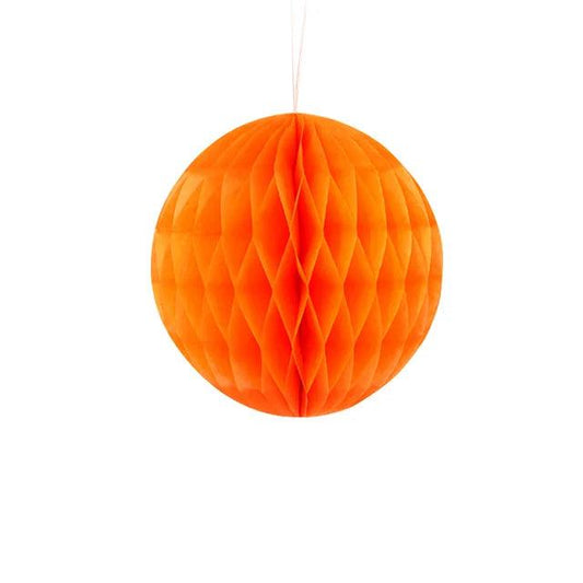 4" Orange Honeycomb Ball - Winterberries