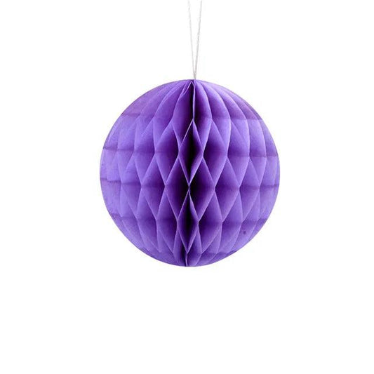 4" Purple Honeycomb Ball - Winterberries