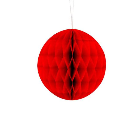 4" Red Honeycomb Ball - Winterberries