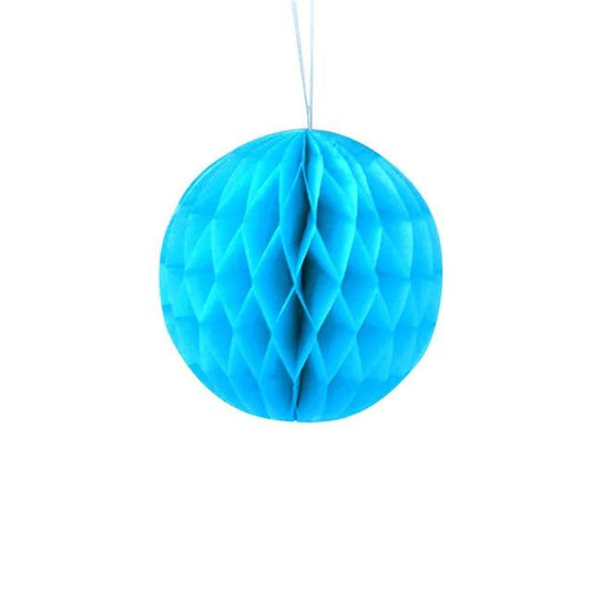 4" Sky Blue Honeycomb Ball - Winterberries
