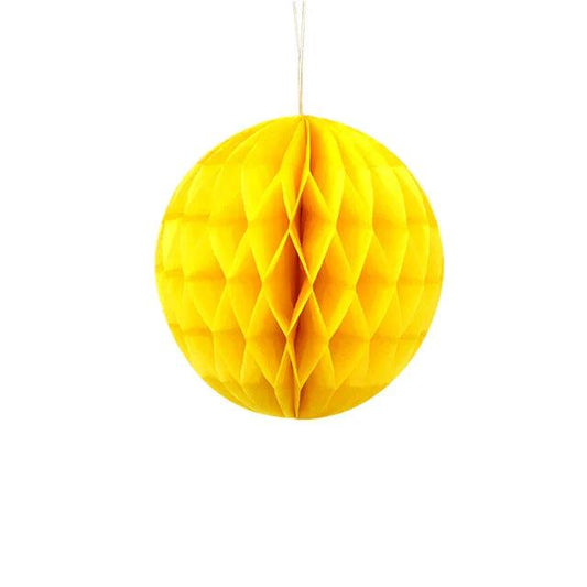 4" Yellow Honeycomb Ball - Winterberries