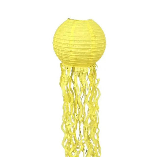 10" Yellow Jellyfish Lantern - Winterberries