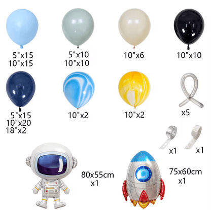 x1 Astronaut Balloon Garland Kit - Winterberries