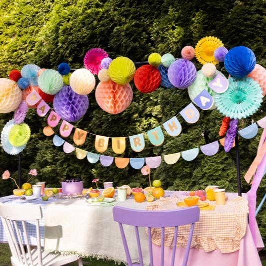 Scalloped Happy Birthday Banner