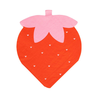 PLNP1851 - Strawberry Cocktail Napkin (24ct) - Winterberries