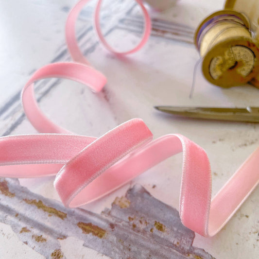 Pink Velvet Ribbon 9mm  - 3 Meter Roll - Winterberries
