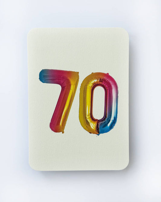 Birthday Balloon No. 70 Greeting Card | Age Cards - Winterberries