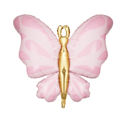 Partydeco Pink Butterfly Foil Balloon