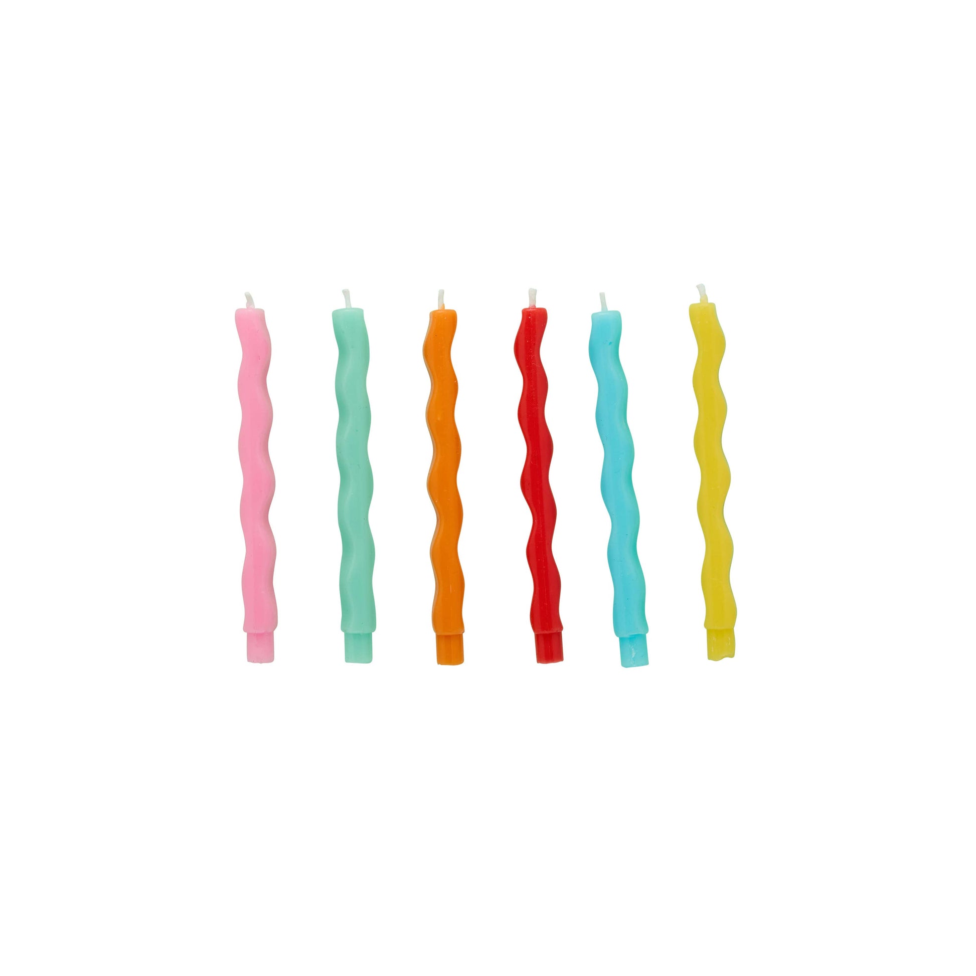 Premium Bright Wavy Wax Candles - Pack of 12 - Winterberries