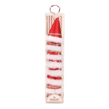 X8 MINI SANTA PARTY HATS