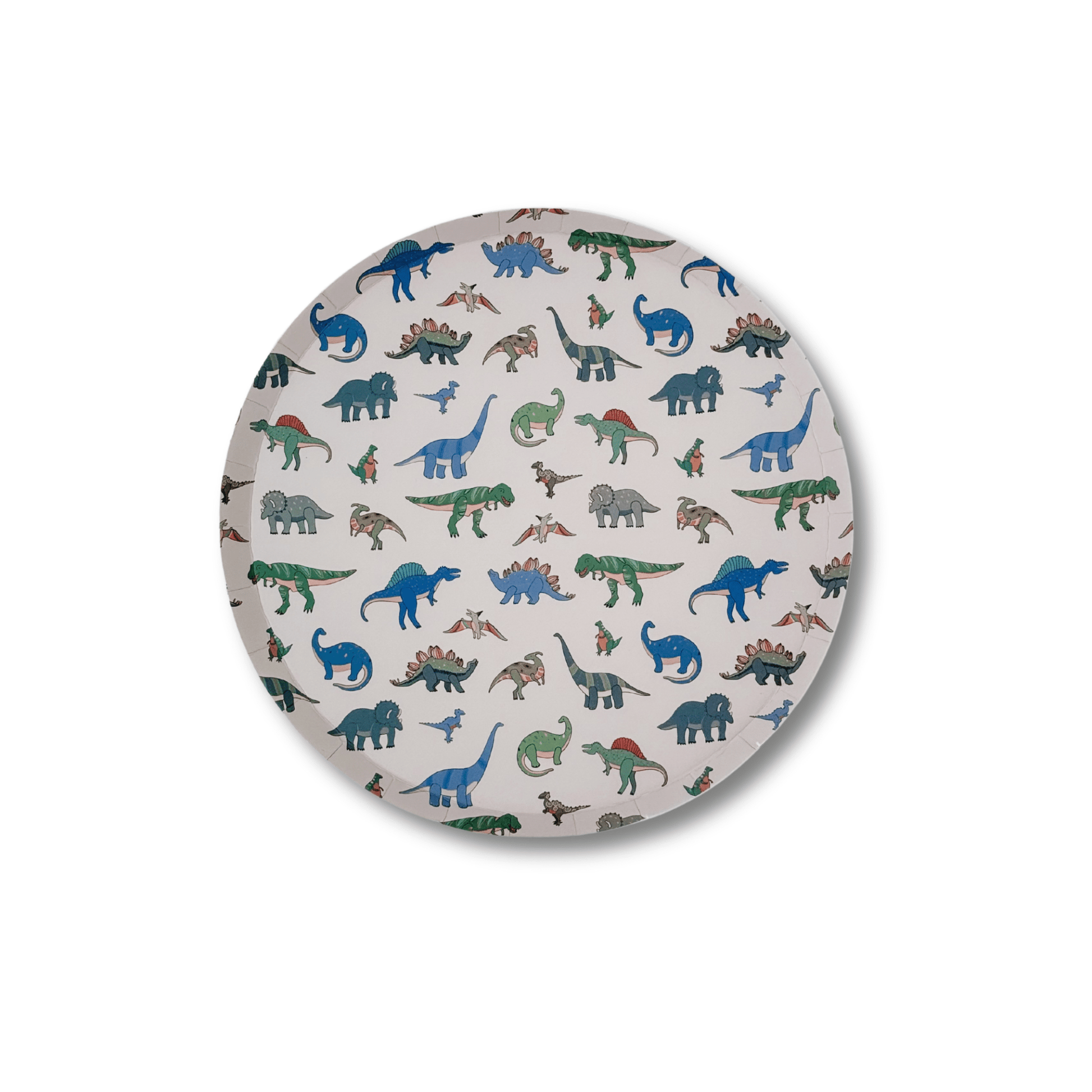 Dinosaur Pattern Paper Party Plates (12pcs) - Winterberries
