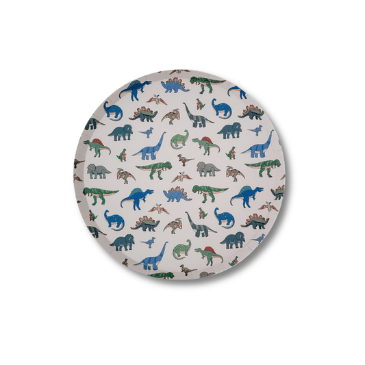 Dinosaur Pattern Paper Party Plates (12pcs)
