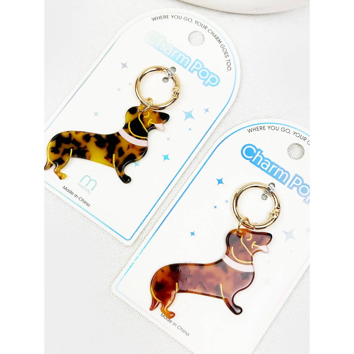 Cute Puppy Charm Key Charm - Winterberries