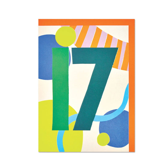 Unisex Age 17 Birthday Card - Winterberries