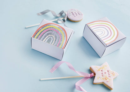 x10 RAINBOW MINI CAKE PAPER BOXES