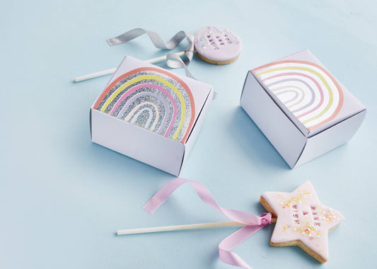 x10 RAINBOW MINI CAKE PAPER BOXES