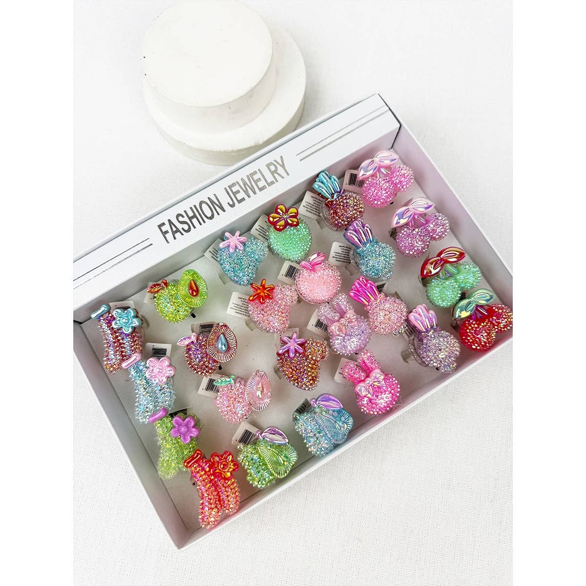 FRUIT Theme Flashing Light Party Rings - Winterberries