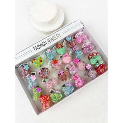 FRUIT Theme Flashing Light Party Rings - Winterberries