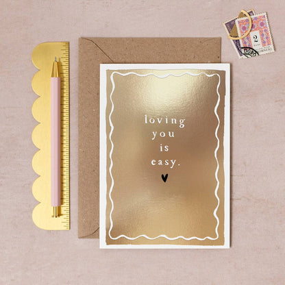 LOVING YOU IS EASY CARD - Winterberries