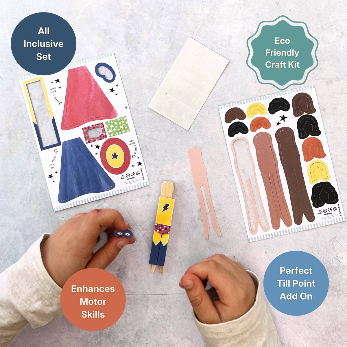 MAKE YOUR OWN SUPERHERO PEG DOLL