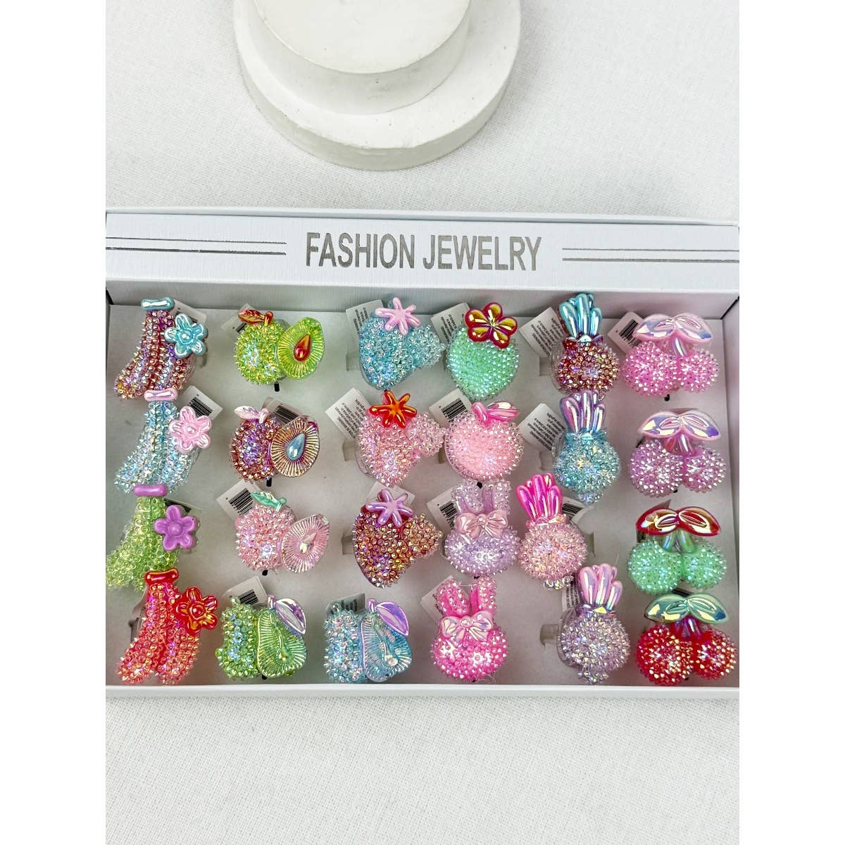 FRUIT Theme Flashing Light Party Rings - Winterberries