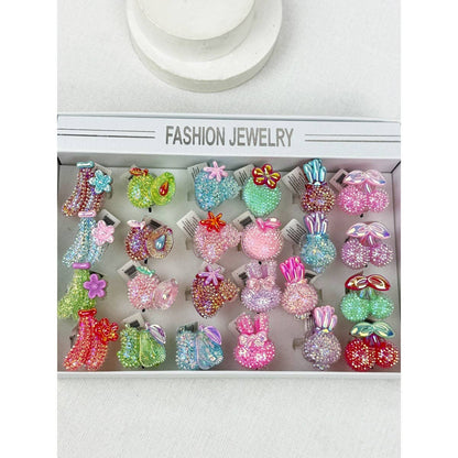 FRUIT Theme Flashing Light Party Rings - Winterberries