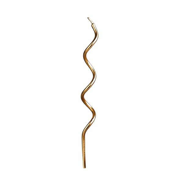 Gold Curly Candles 12 Pack - Winterberries