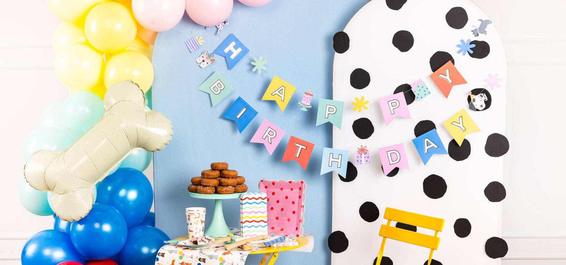 PET1102 - Happy Birthday Banner - Dog - Winterberries