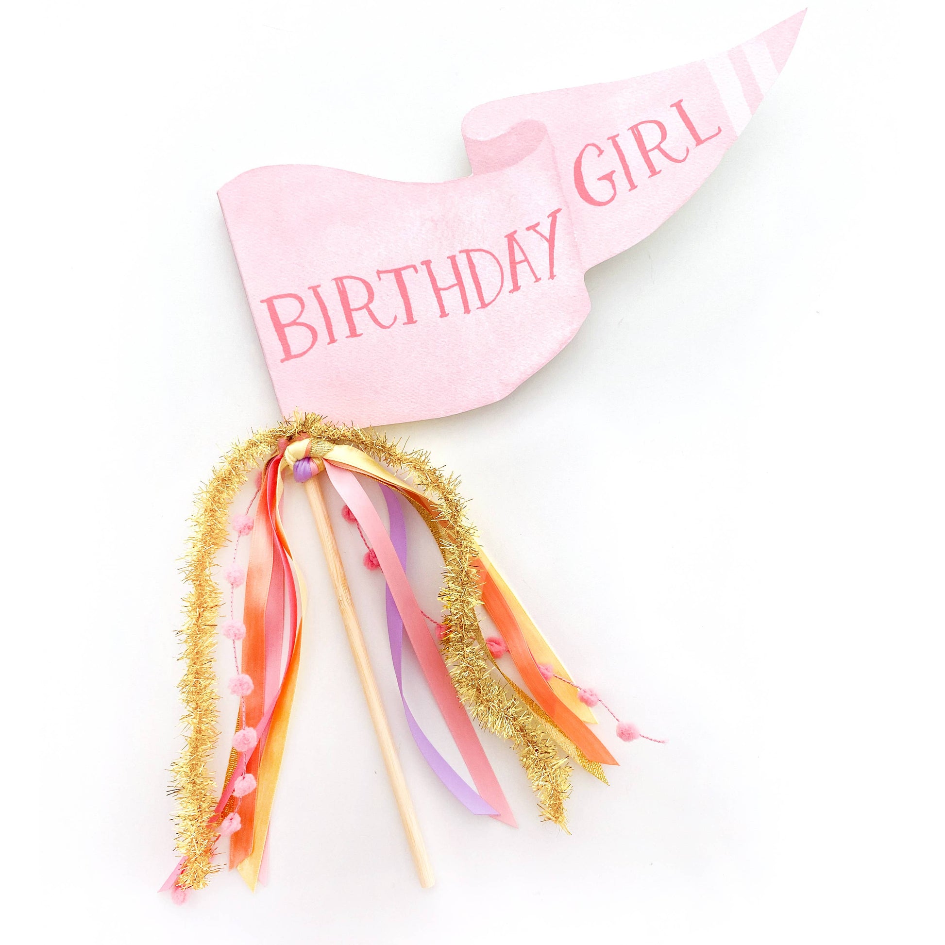 Birthday Girl Party Pennant - Winterberries