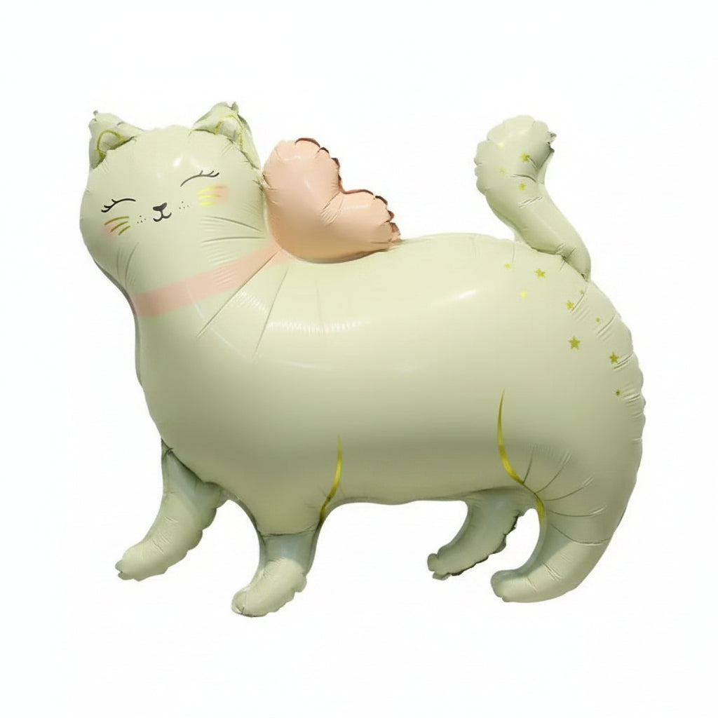 MATTE CAT THEMED DEFLATED FOIL BALLOON