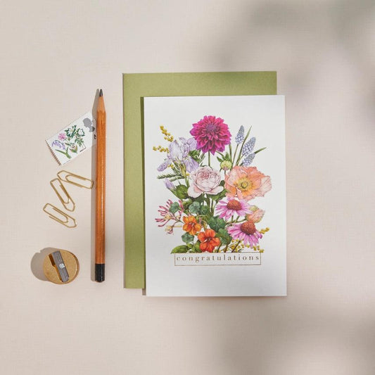 Bountiful Blooms - Congratulations - Card - Winterberries