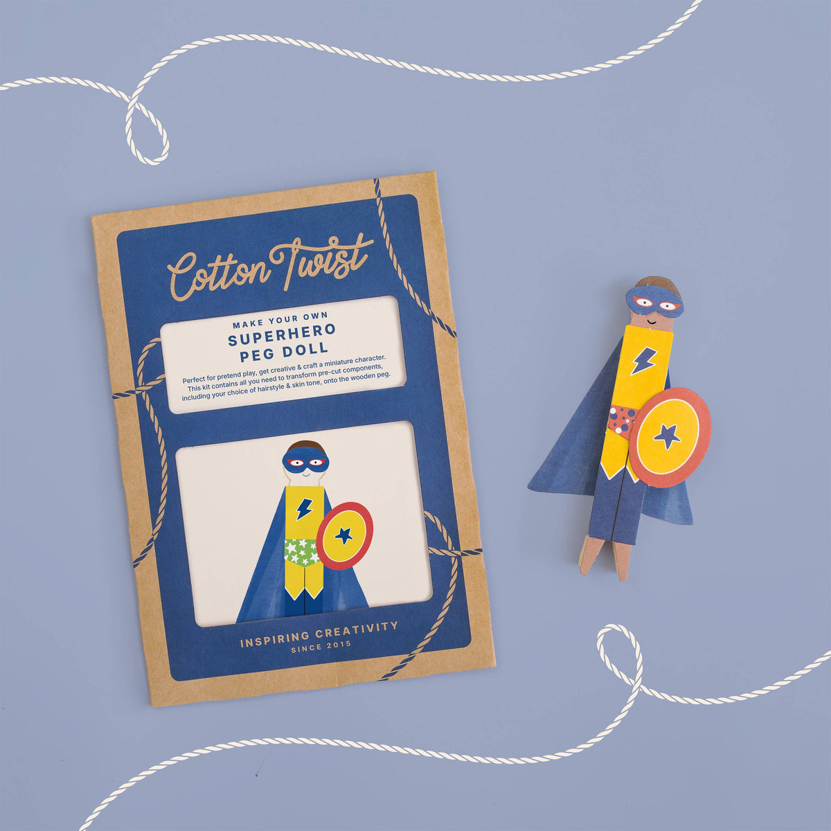 MAKE YOUR OWN SUPERHERO PEG DOLL