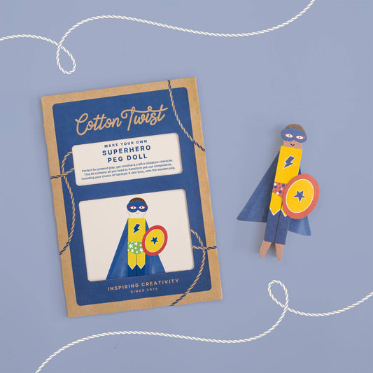 MAKE YOUR OWN SUPERHERO PEG DOLL
