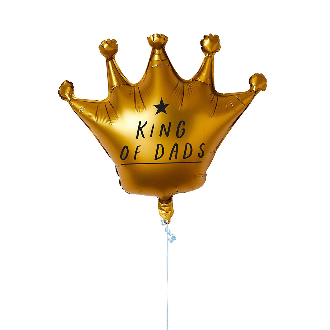 King Of Dads' Crown 35" Foil Balloon - Winterberries
