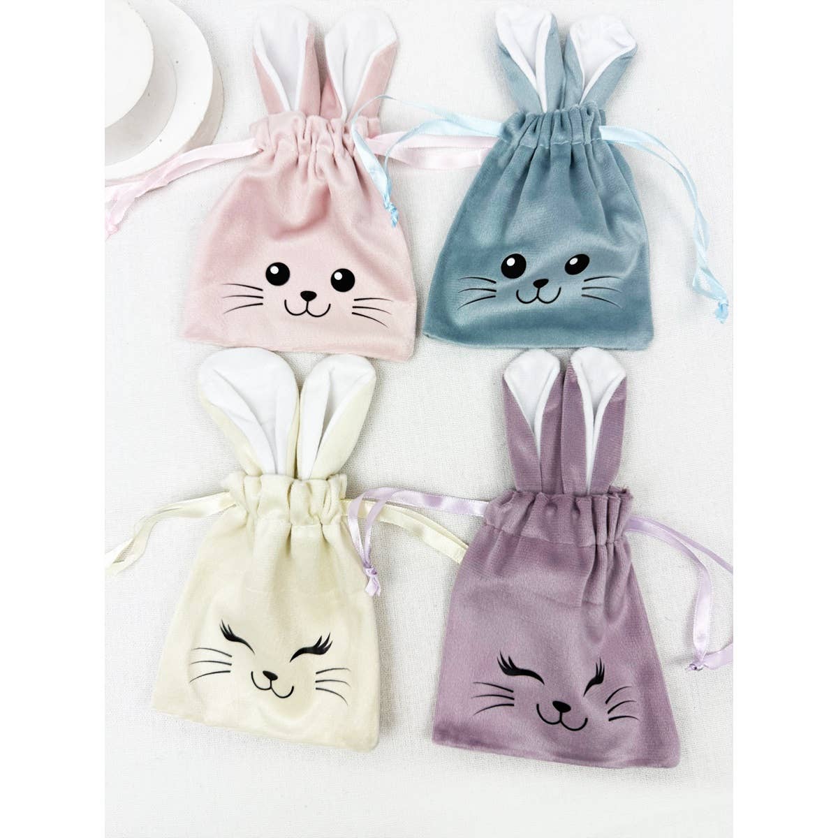 EASTER BUNNY EAR VELVET GIFT BAG