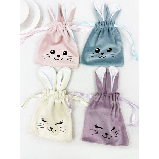 EASTER BUNNY EAR VELVET GIFT BAG