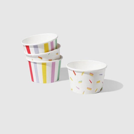 x10 Stripe & Sprinkle Bowls - Winterberries