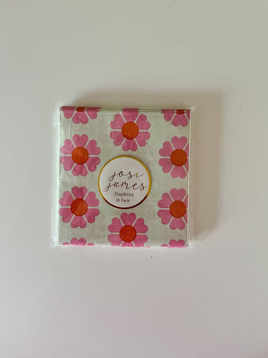 x16 CREAM AND FLORAL NAPKINS