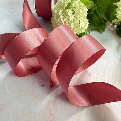 Cinnamon Blush Satin Ribbon in various width rolls - Winterberries