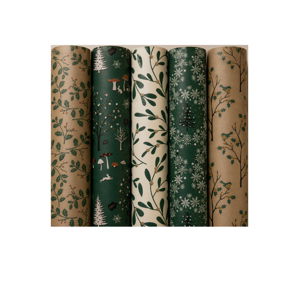 ECO-FRIENDLY CHRISTMAS WOODLAND WRAPPING PAPER