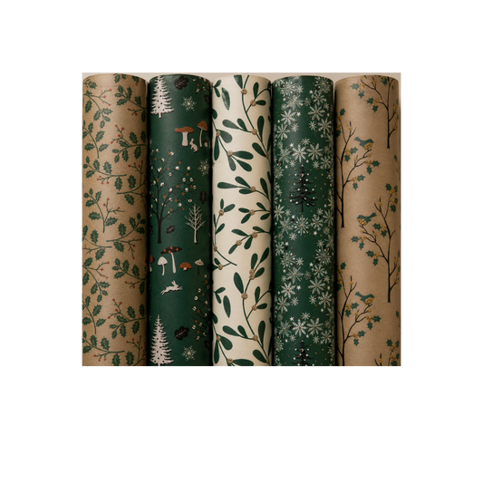 ECO-FRIENDLY CHRISTMAS WOODLAND WRAPPING PAPER