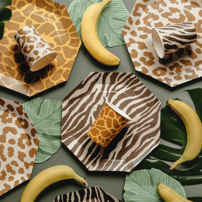 Partydeco Safari Animal Print Party Cups x 6