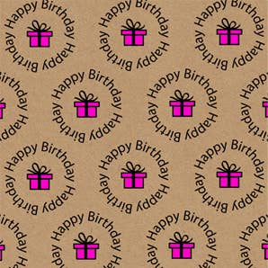 Eco-friendly Kraft wrapping paper (42 rolls) FSC™ Recyled - Winterberries