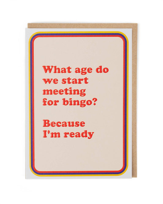 Bingo Birthday Card - Winterberries