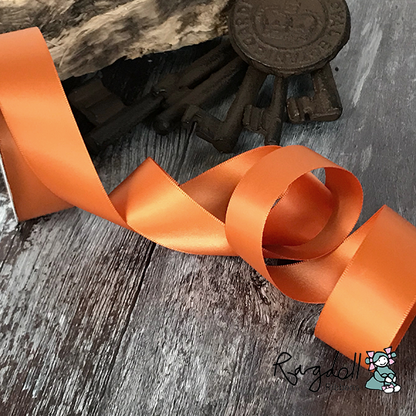25mm Ginger Satin Ribbon - 10 Metre Roll - Winterberries