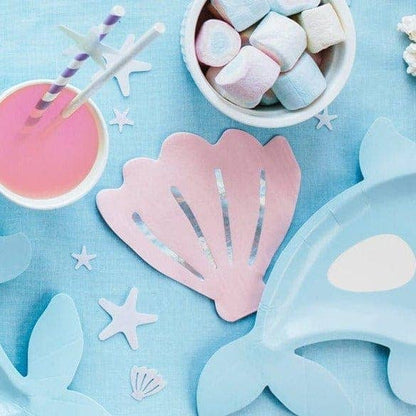 Partydeco Pink Mermaid Seashell Party Napkins x 20