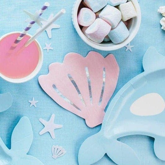 X20 MERMAID SEASHELL PAPER NAPKINS