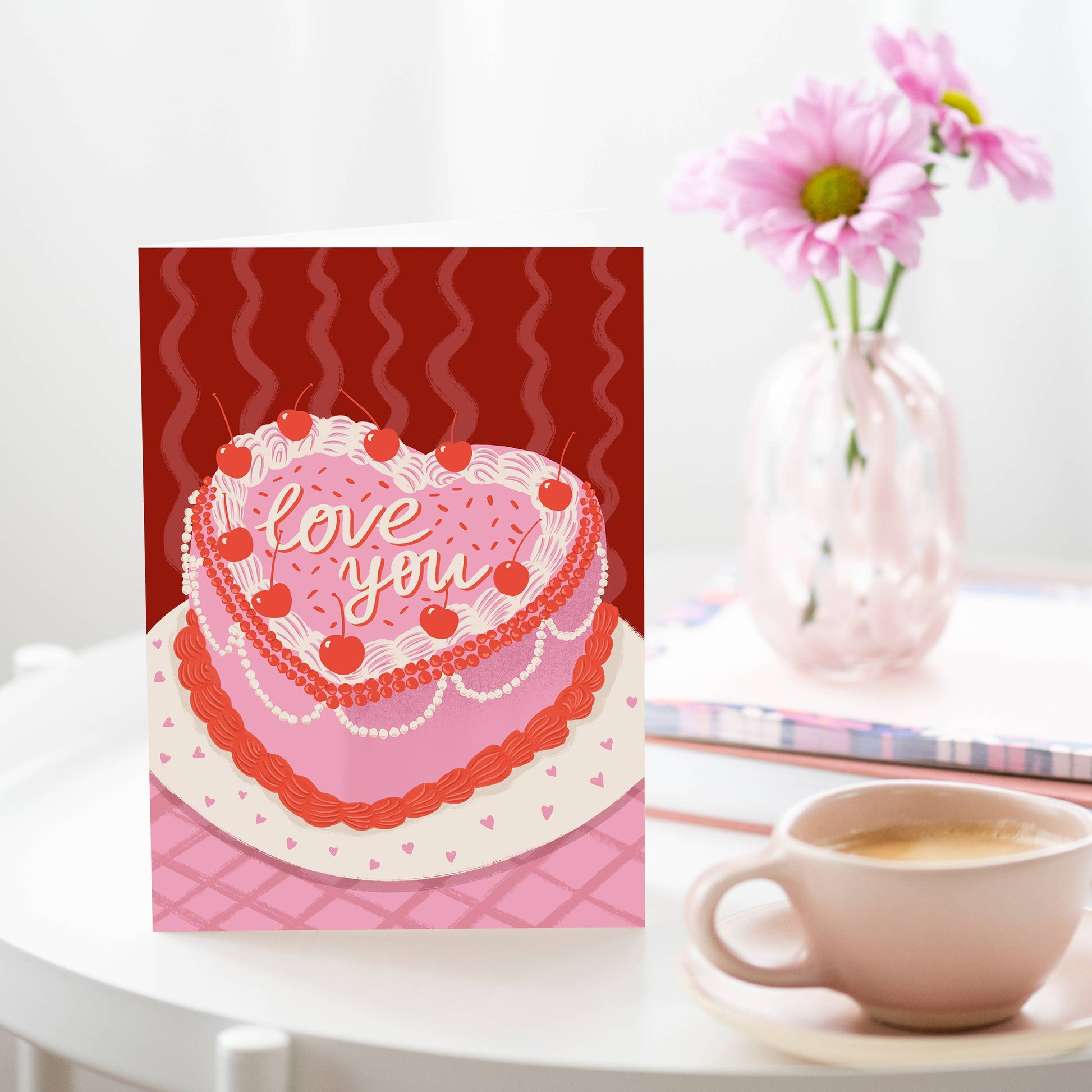 LOVE YOU CAKE CARD - Winterberries