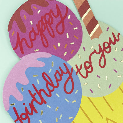 Happy Birthday To You Ice-cream (BRS17) - Winterberries
