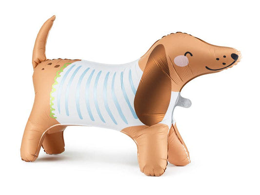 35" SELF-STANDING DACHSHUND DEFLATED FOIL BALLOON - Winterberries